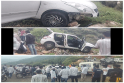 हर्ष पर्वत पर चौथे ही दिन आंतरी का नाला में दोबारा से 10 गहरी खाई में गिरी कार,
बाल-बाल बचे पांच पर्यटक - image