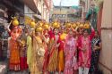 VIDEO: तिजारा में सत्यनारायण भगवान की मूर्ति स्थापना समारोह, कलश यात्रा निकली