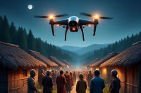 Mysterious drone movement in bhind create panic mp news