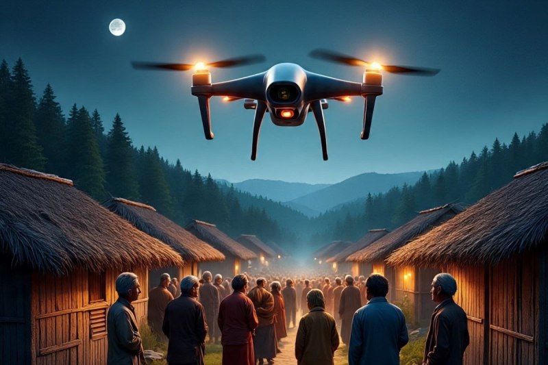 Mysterious drone movement in bhind create panic mp news