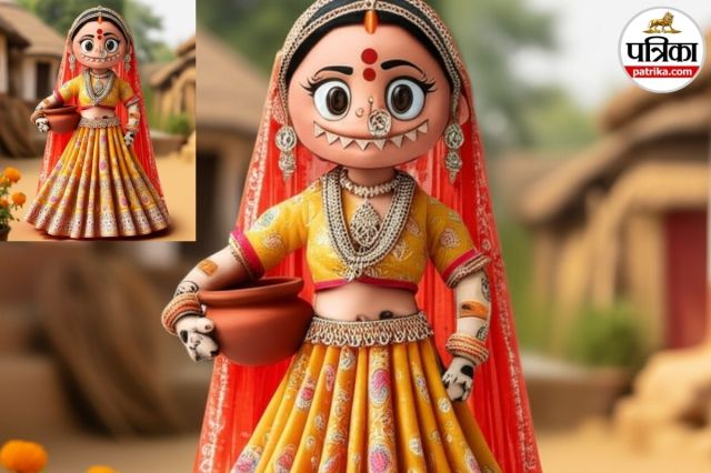 Labubu wearing Indian ethnic wear, what is labubu,Labubu Doll Trend, Indian style doll,