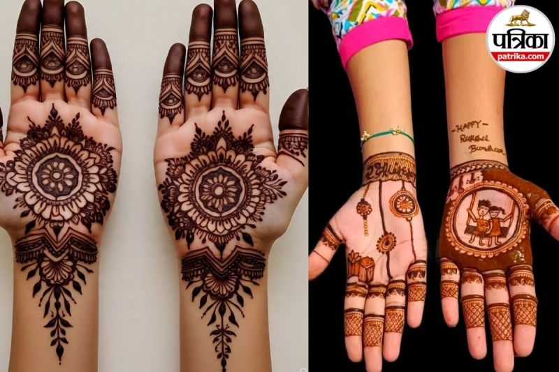 mehndi design, Raksha Bandhan Mehndi Design, ट्रेडिशनल मेहंदी डिजाइन्स, फेस्टिव, Easy Mehndi Designs for Raksha Bandhan,