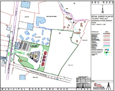 आबूरोड. नगरपालिका के प्रस्तावित नवीन कार्यालय भवन का नक्शा।