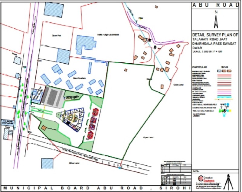 आबूरोड. नगरपालिका के प्रस्तावित नवीन कार्यालय भवन का नक्शा।