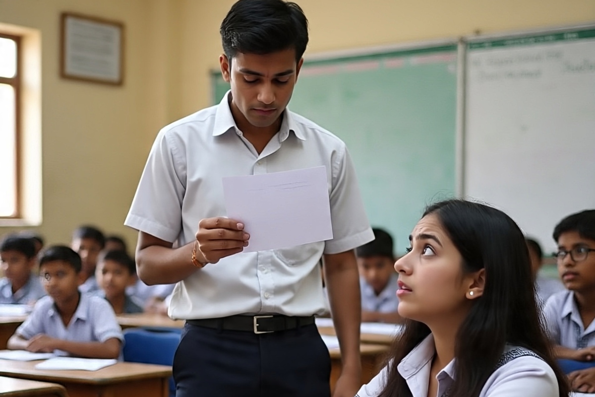 teacher gave love letter to student