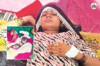 Bharatpur Three baby girls cried out together family said it's good luck God bless