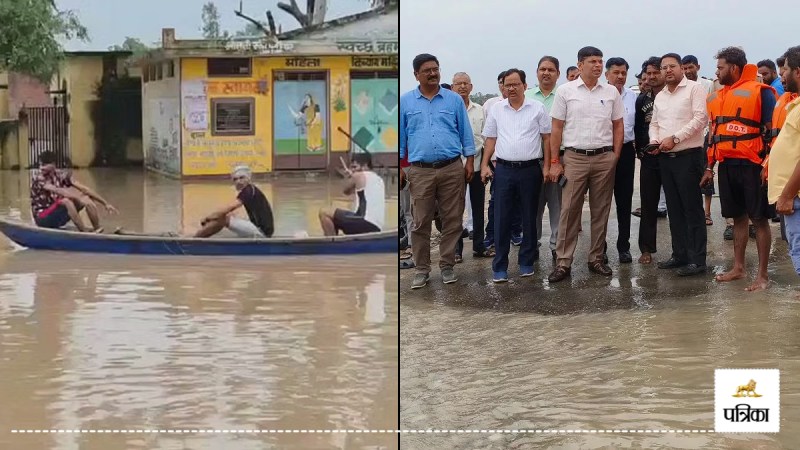 up flood meerut bijnor ganga river hastinapur submerged villages destroyed crops