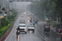 जयपुर में बुधवार को हुई बारिश। फोटो-पत्रिका।