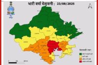 राजस्थान: 23 अगस्त को दो जिलों में रेड अलर्ट घोषित, नौ जिलों में भारी बारिश की चेतावनी