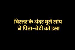 बिस्तर के अंदर छुपे सांप ने पिता-बेटी को डसा, मासूम की मौत, पिता आईसीयू में
भर्ती - image