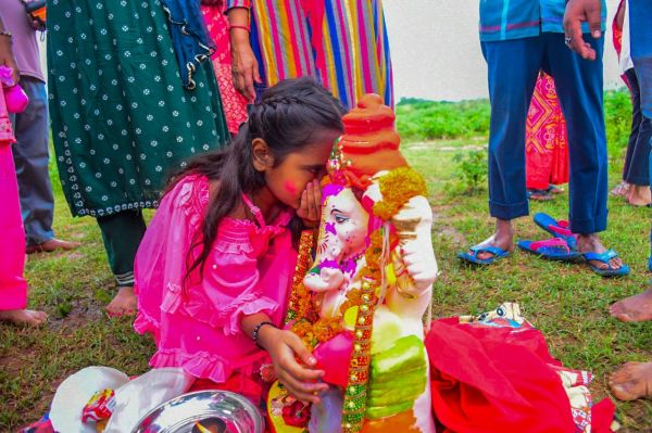 Ganesh visarjan at kanota dam