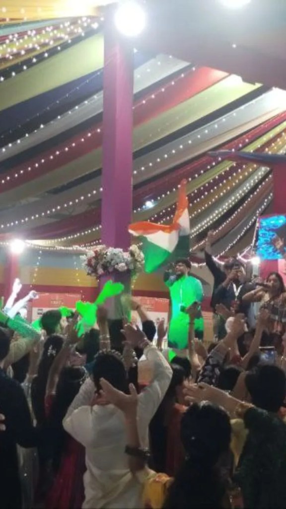 टीम इंडिया की जीत का जश्न (फोटो सोर्स- पत्रिका)

