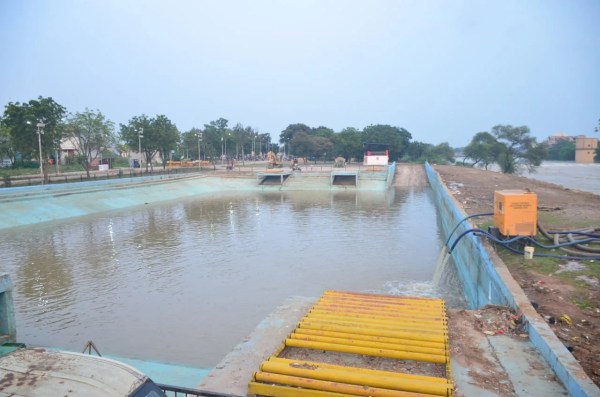 Raipur News: दुर्गा विसर्जन के लिए महादेव घाट विसजन कुंड की तैयारी, देखें तस्वीरें 
