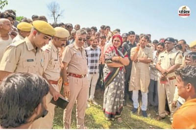 Bharatpur Rupwas Deori village Father and son drown in river while trying to save a lamb mourning spread after their deaths
