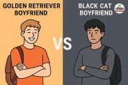 Black cat boyfriend meaning, Golden retriever vs black cat boyfriend, Gen Z dating trends 2025, Black cat boyfriend personality,