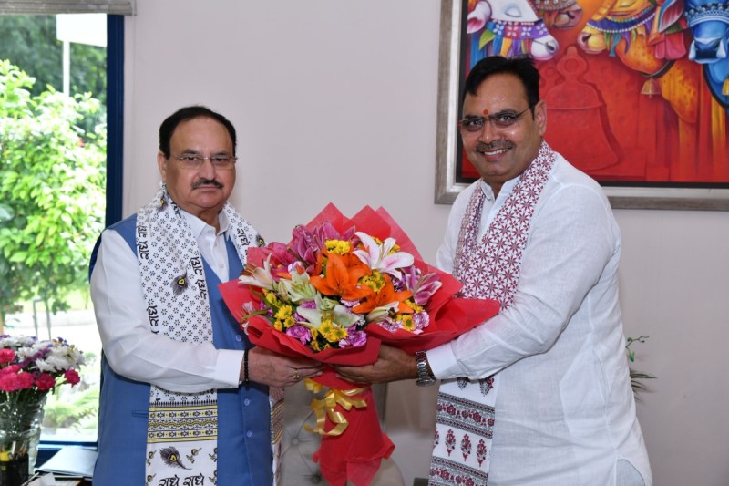 CM Bhajan Lal and JP Nadda