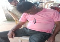 Constable sleep on chair