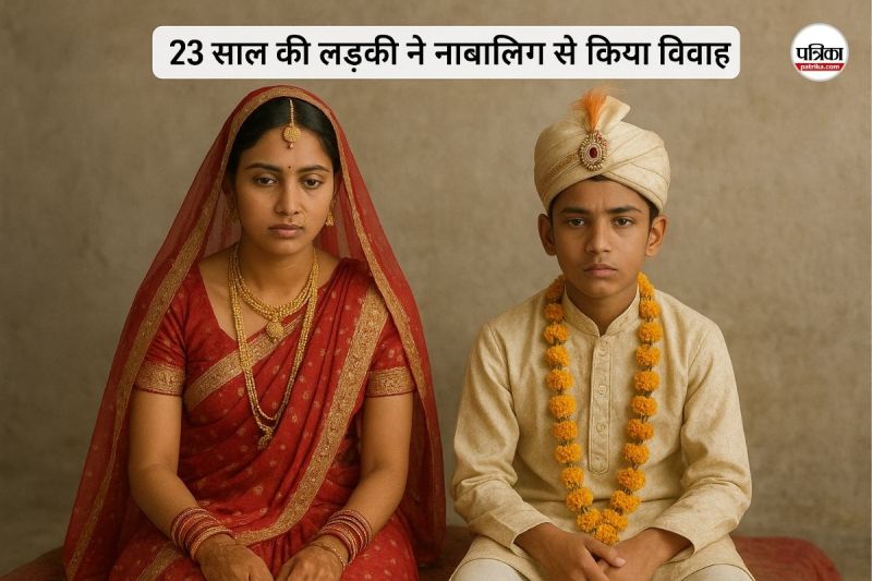 23 साल की लड़की ने नाबालिग से की जबरन शादी।