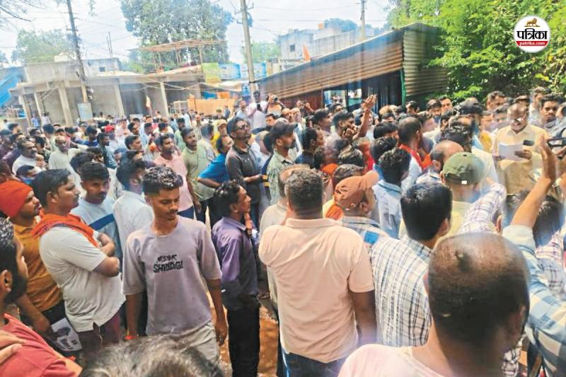 भाजपा पार्षद की गिरफ्तारी से मचा बवाल (फोटो सोर्स- पत्रिका)