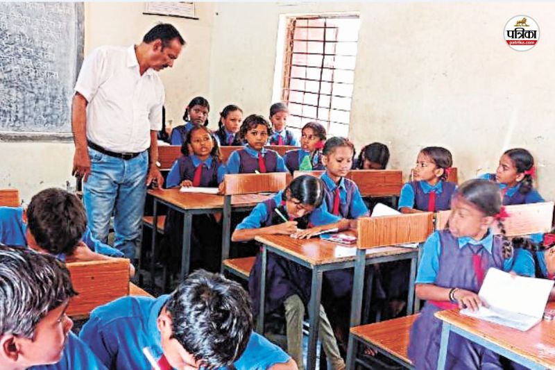 त्रैमासिक परीक्षा निरीक्षण में शिक्षा व्यवस्था की खुली पोल (फोटो सोर्स- पत्रिका)