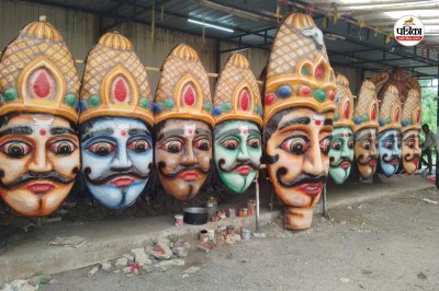 रायपुर में विजयादशमी की तैयारियां शुरू, WRS और रावणभाठा मैदान में रावण के पुतले तैयार...(photo-patrika)