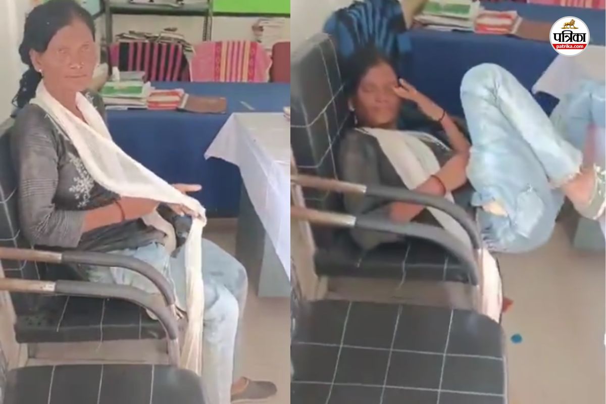 Drunk Lady Teacher: नशे में स्कूल पहुंची महिला हेडमास्टर, टेबल पर पैर रखकर सोई… Video वायरल होते ही मचा बवाल