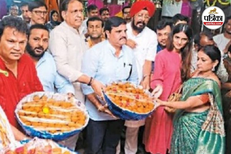 गणेश मंदिर में 51 किलो लड्डुओं का भोग (Photo source- Patrika)
