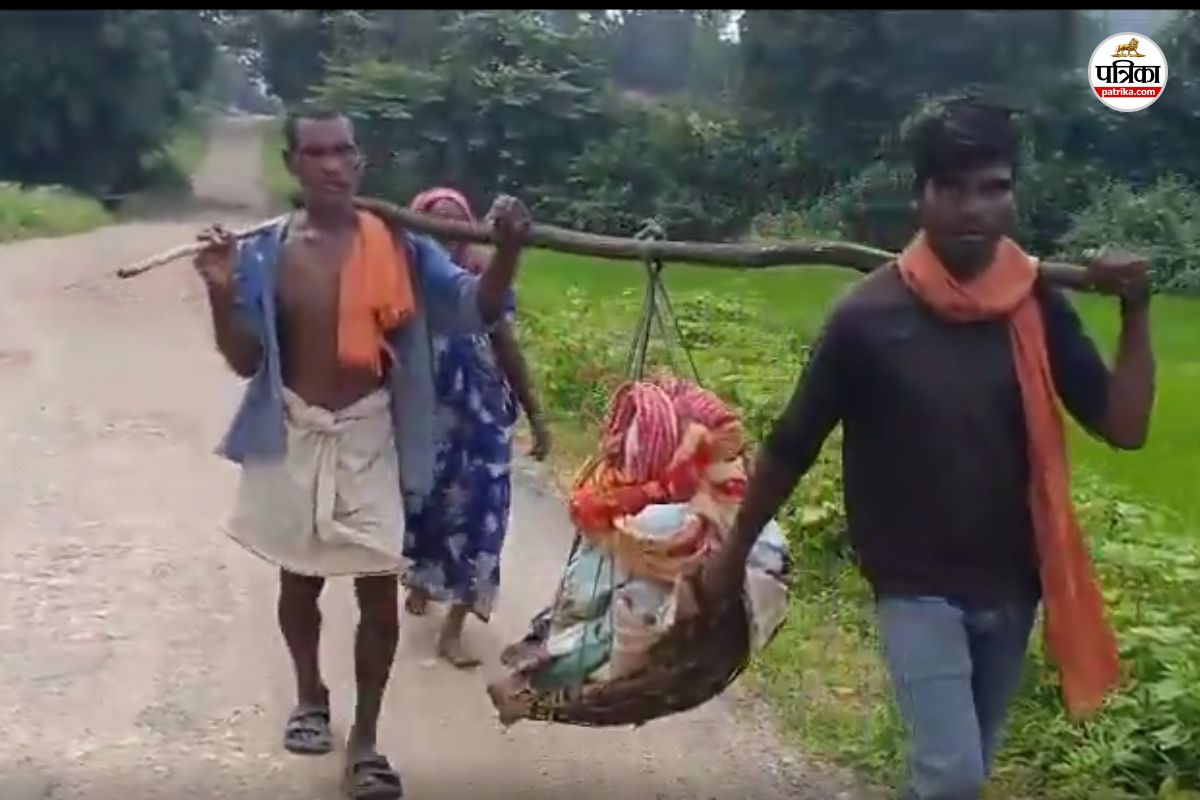 स्वास्थ्य व्यवस्था पर सवाल: एंबुलेंस नहीं मिली, ग्रामीणों ने झेलगी में बीमार को 25 किमी ढोया, देखें Video