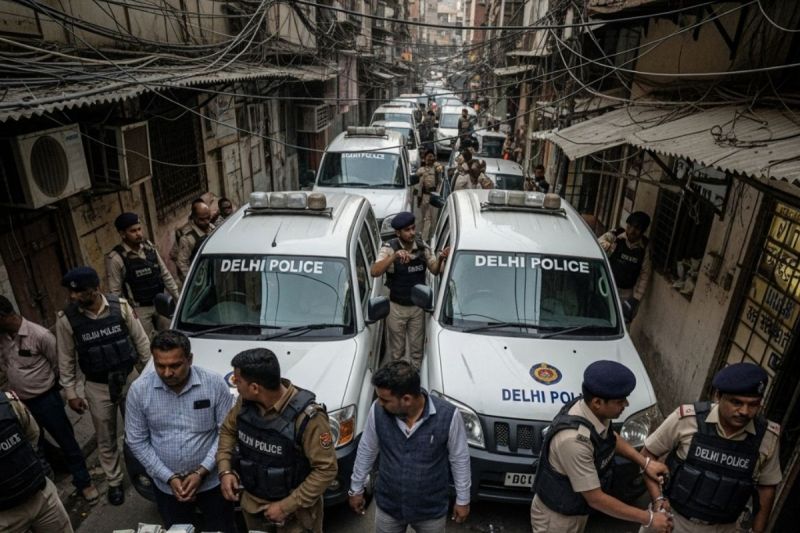 Operation Clean in Delhi 40 police teams simultaneously raids 24 gangsters hideouts recover A cache of weapons