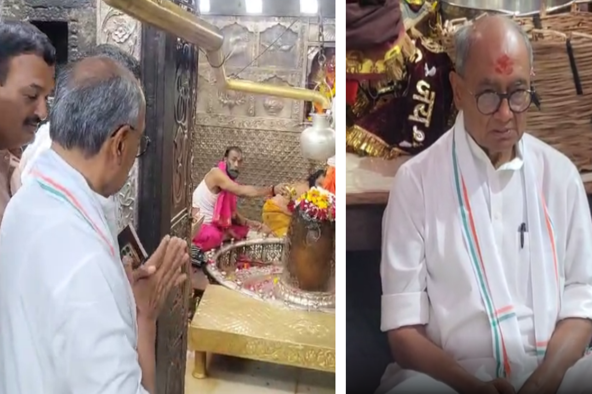Digvijay Singh at Ujjain Mahakal Temple
