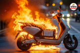 Electric Scooter Catching Fire in Agra