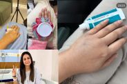 Hina Khan bandages
