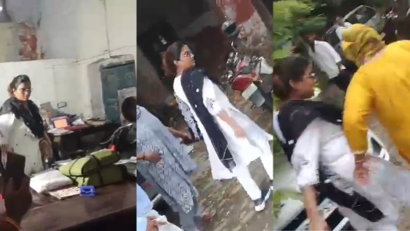 एंटी करप्शन टीम की गिरफ्त में लेखपाल (फोटो सोर्स- 'X' उन्नाव वीडियो ग्रैब)