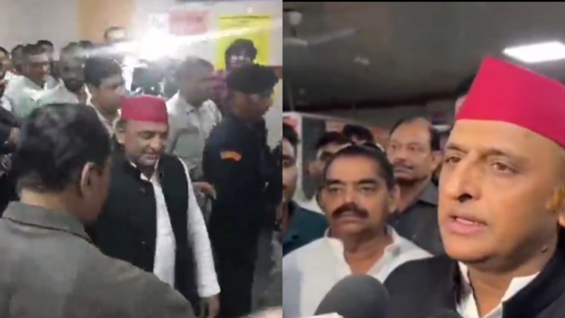सिविल अस्पताल में अखिलेश यादव (फोटो सोर्स- 'X' समाजवादी पार्टी वीडियो ग्रैब)