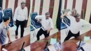 शिक्षक ने बीएसए को बेल्ट से पीटा (फोटो सोर्स- 'X' sitapur वीडियो ग्रैब)