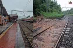 राजस्थान में मूसलाधार बारिश का कहर: कोटा में रेलवे ट्रैक पर गिरा पहाड़ का मलबा,
दिल्ली-मुंबई रूट की कई ट्रेनें फंसी - image