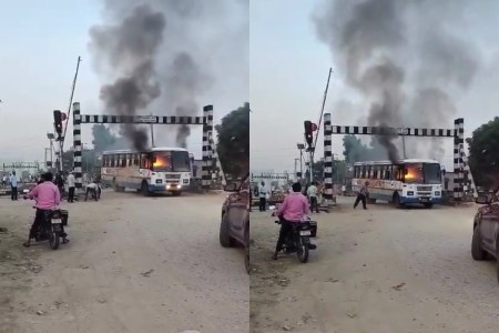 VIDEO: जयपुर में चलती रोडवेज बस बनी आग का गोला, यात्रियों ने कूदकर बचाई  जान; मचा हड़कंप | Patrika News | हिन्दी न्यूज