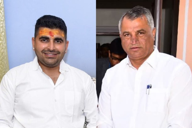 Ravindra Bhati and MLA Bhaira Ram Siyol