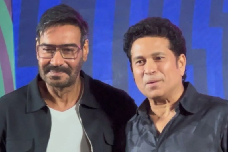 Sachin Tendulkar and Ajay Devgan