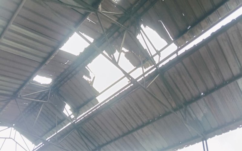 Muktidham's tin shed got damaged, repairs are not being done