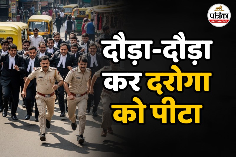 lawyers brutally beat up policemen in varanasi