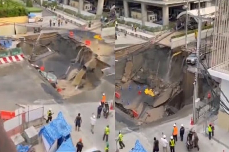 bangkok Road suddenly collapse