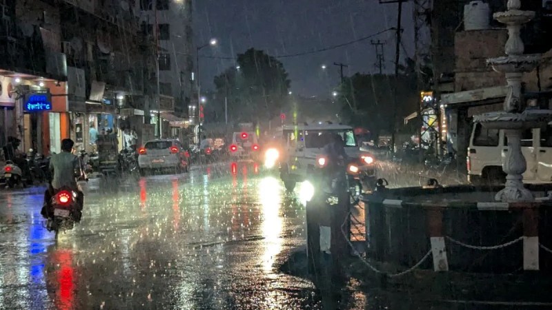 Rain in Nagaur city