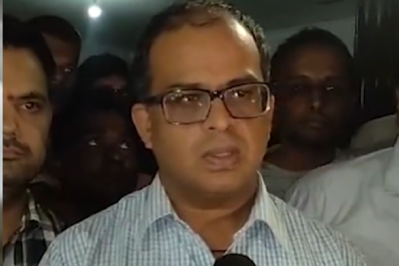 mhow janpad ceo tranfered FIR against BJP leaders congress protest mp news