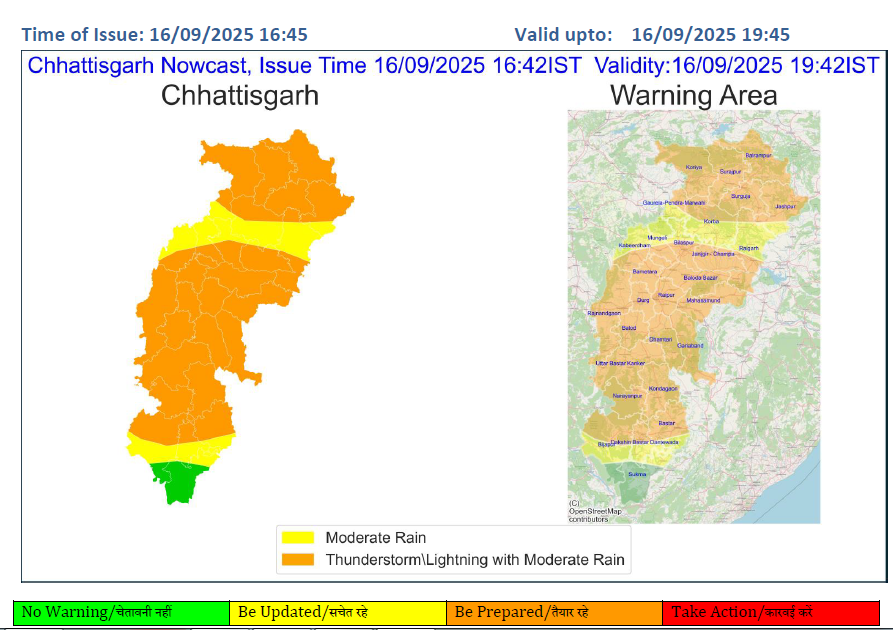CG Weather Update, IMD Alert