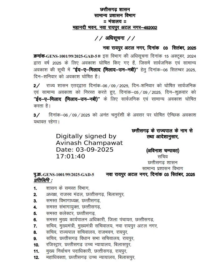 ईद-ए-मिलाद की छुट्टी में बड़ा बदलाव (फोटो सोर्स- पत्रिका)