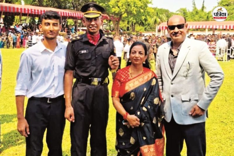 Ishaan Pandiya brought glory to Sarodha village Sagwara Tehsil Dungarpur became a lieutenant in Army