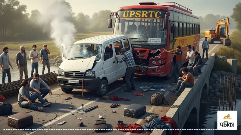 lakhimpur kheri roadway bus van accident 5 dead 15 injured