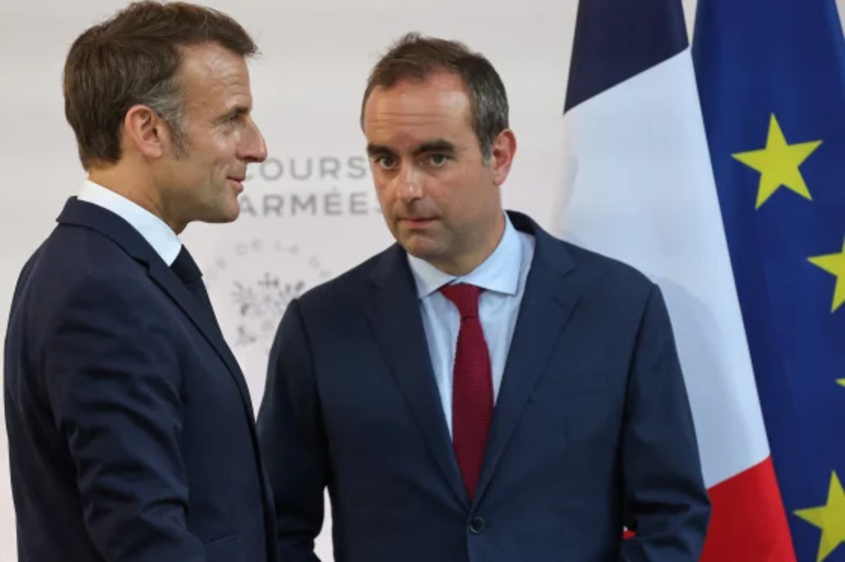 Emmanuel Macron and Sebastien Lecornu