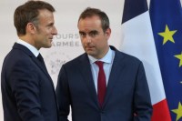 Emmanuel Macron and Sebastien Lecornu